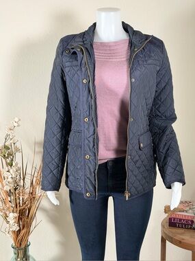 Ralph Lauren Diamond Quilted Mockneck Jacket Medium LAUREN